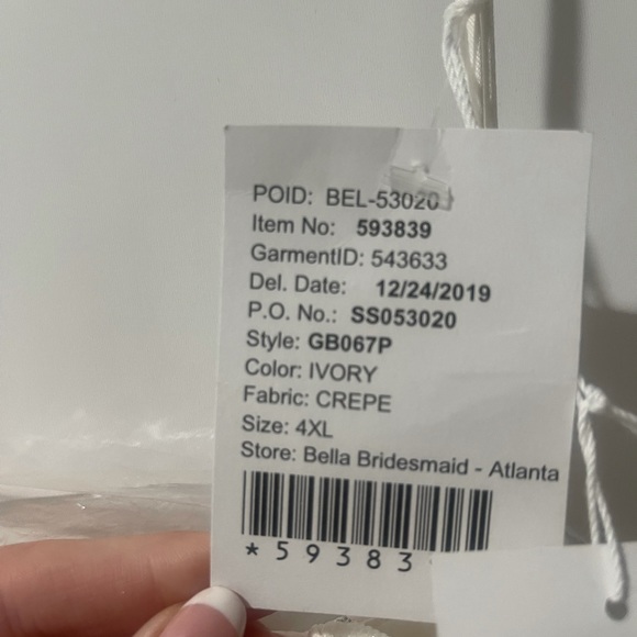 NWT Sloan Ivory One Shoulder Floor Length Gown - Picture 4 of 4